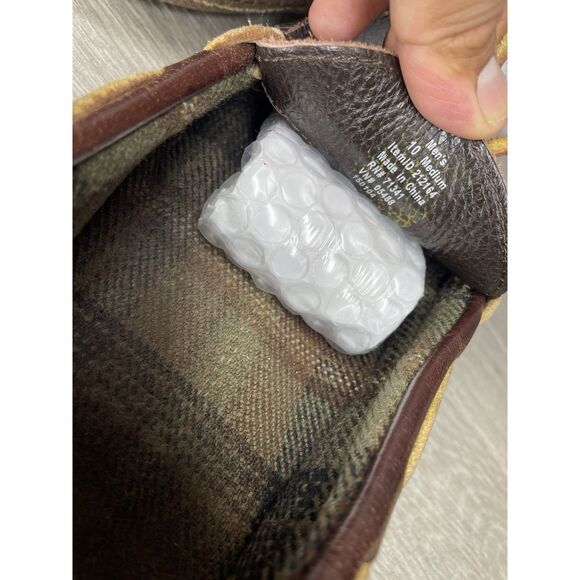 L.L. Bean Pebble Brown Leather Moccasin Slip On Loafers Shoes Men Sz 10M US/43EU - Picture 11 of 16